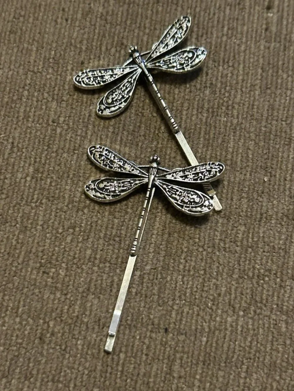 dragonfly bobby pins hair pins  Silver Color Metal Dainty Celtic
